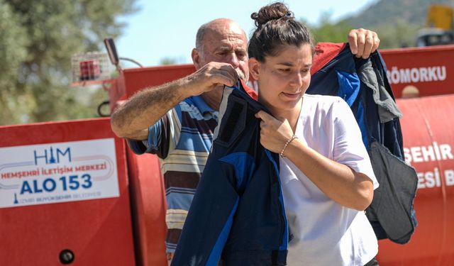 İzmirli baba ve kızı yangınlara karşı omuz omuza mücadele ediyor!