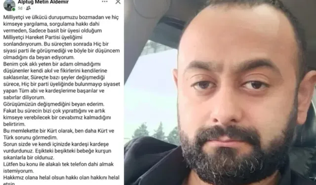 MHP'li eski yönetici: 'Bebeğe kurşun sıkanlarla bir oldunuz' dedi, istifa etti