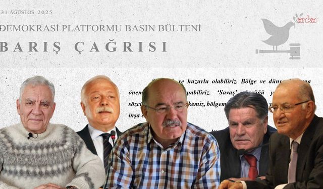 Demokrasi Platformu’ndan çağrı: Savaşın Yerine Barışı Koyalım