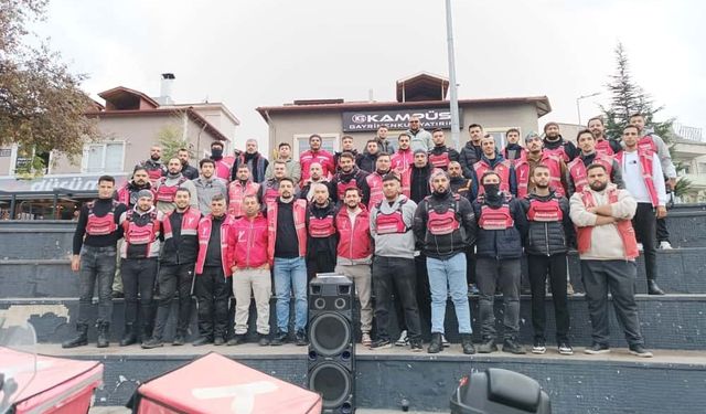 Yemeksepeti kuryeleri Denizli'de eylem yaptı