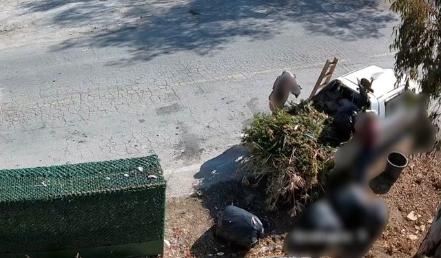 Çevreyi kirletenler Belediye Kamerasına yakalandı
