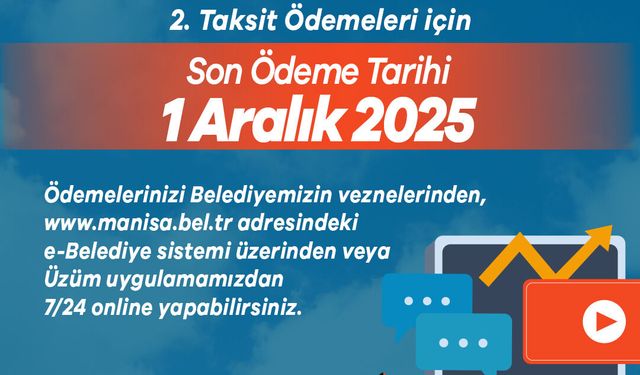 Manisa'da İlan ve Reklam Vergisi ödeme günü duyuruldu