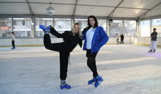 Buz pisti ve festival alanına büyük ilgi