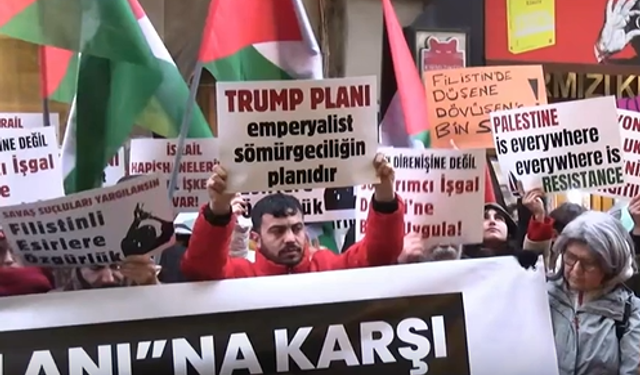 Filistin Eylem Komitesi Trump'ın Gazze planını protesto etti