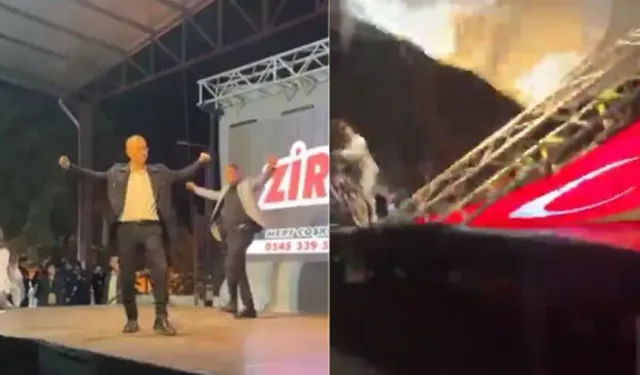 Zeybek bitti, felaket başladı: Başkan saniyelerle kurtuldu