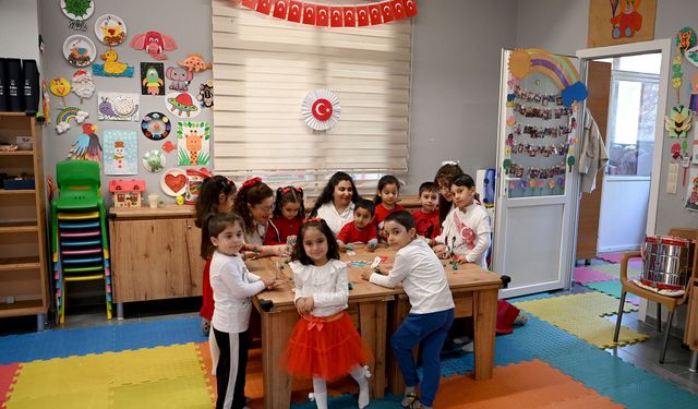 Anne Baba Çocuk Merkezi’nde 23 Nisan coşkusu erken yaşandı