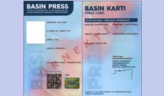 Basın Kartı Kimlik Yerine Geçecek