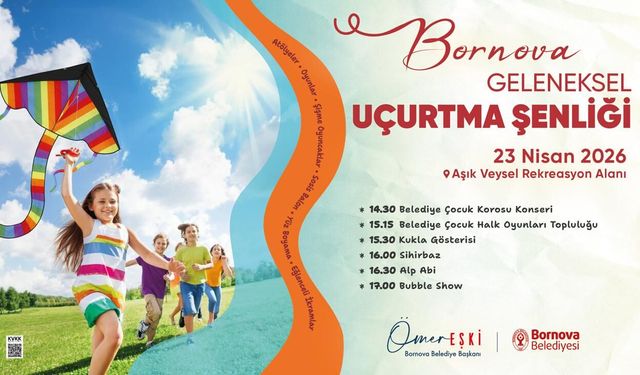 Bornova'da gökyüzü uçurtmalarla şenlenecek