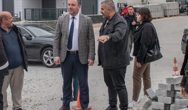 Değirmendere’de yol çalışmaları yerinde incelendi