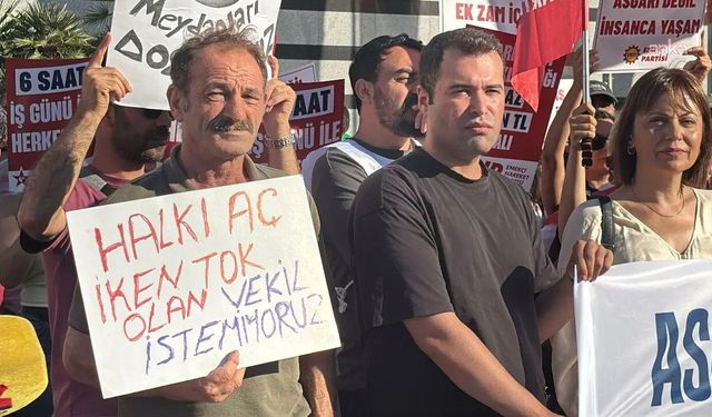 Şişli’de asgari ücret eylemi“Askıda yaşamak istemiyoruz”
