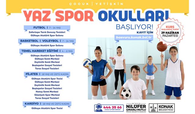 Ücretsiz yaz spor okullarında kayıt dönemi başladı