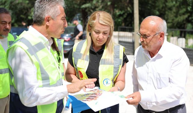 Merkezefendi' de yol çalışmaları sürüyor