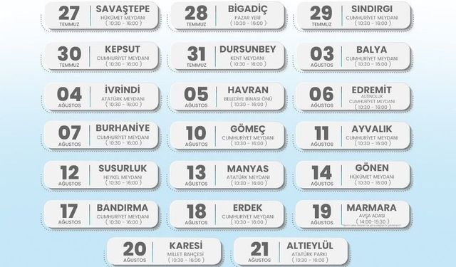 Can Dost Temmuz-Ağustos Takvimi belli oldu