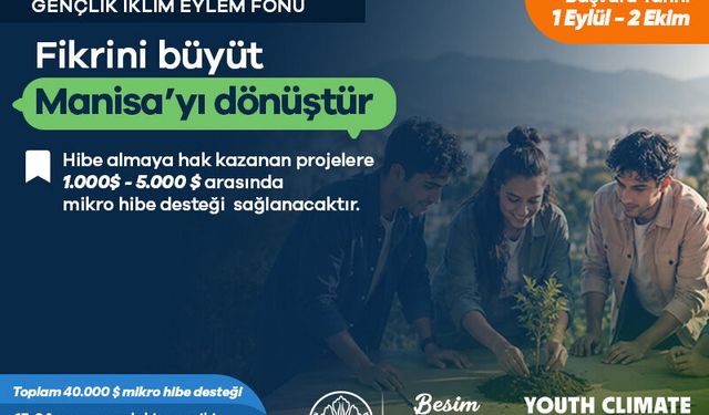 Manisa’dan Gençlere 50 Bin Dolarlık Çevre Desteği