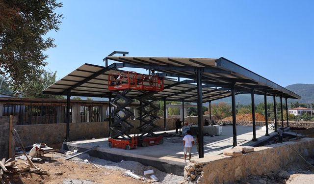 Pazar yeri ve sosyal etkinlik alanı projesi" hızla sürüyor