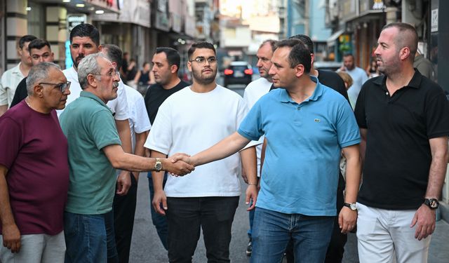 Başkan Eşki'den Çamdibi'nde esnaf turu