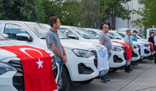 Milas Belediyesi araç filosunu 9 yeni araçla güçlendirdi