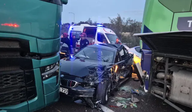 İstanbul-İzmir Otoyolu’nda zincirleme kaza: 11 yaralı