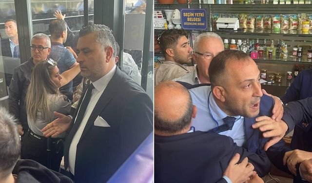 Nazilli Ticaret Odası seçiminde arbede: Polis müdahale etti
