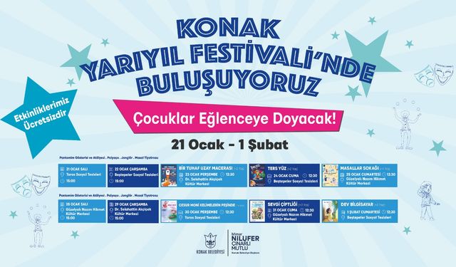 Konak Belediyesi'nden çocuklara 'Yarıyıl Festivali'