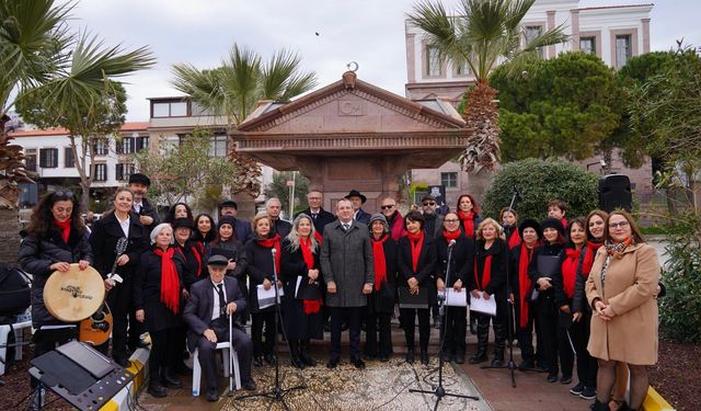 Ayvalık 'ta mübadele anısına çelenk bırakıldı