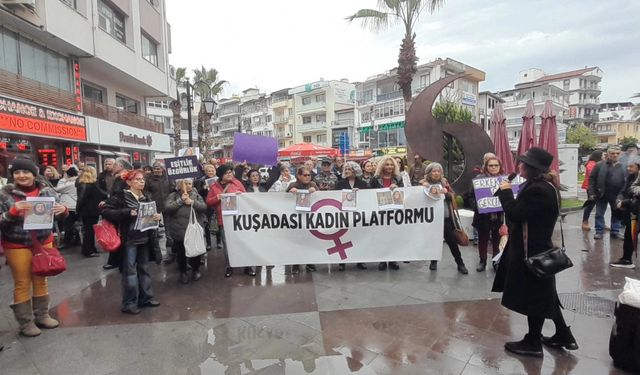 Kadınlar Kuşadası'ndan seslendi: Öldürülmek istemiyoruz