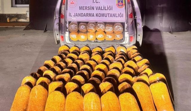 Mersin'de 580 kilo kaçak tütün ele geçirildi