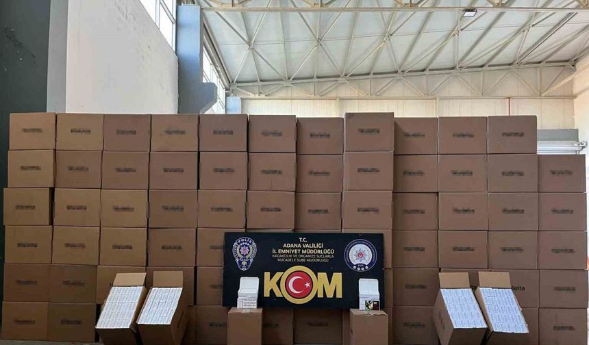 Adana’da 5 milyon TL değerinde kaçak makaron ele geçirildi