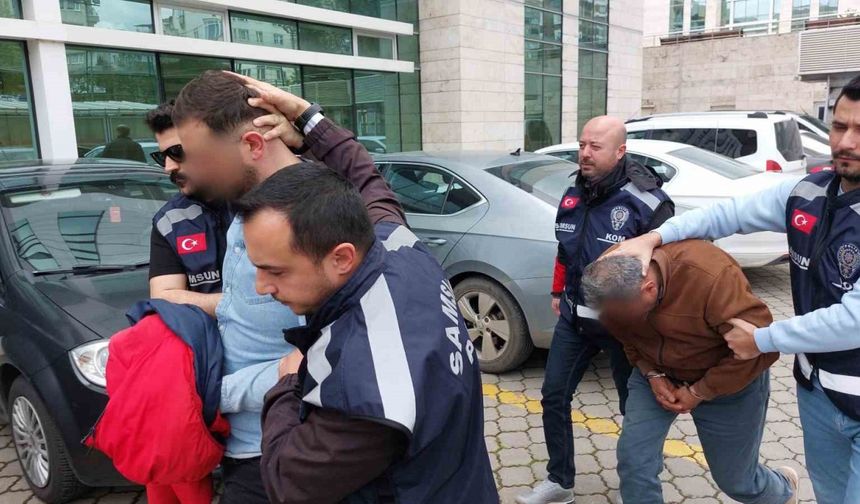 49 ilde düzenlenen operasyonda Samsun’da gözaltına alınan 2 kişi adliye sevk edildi