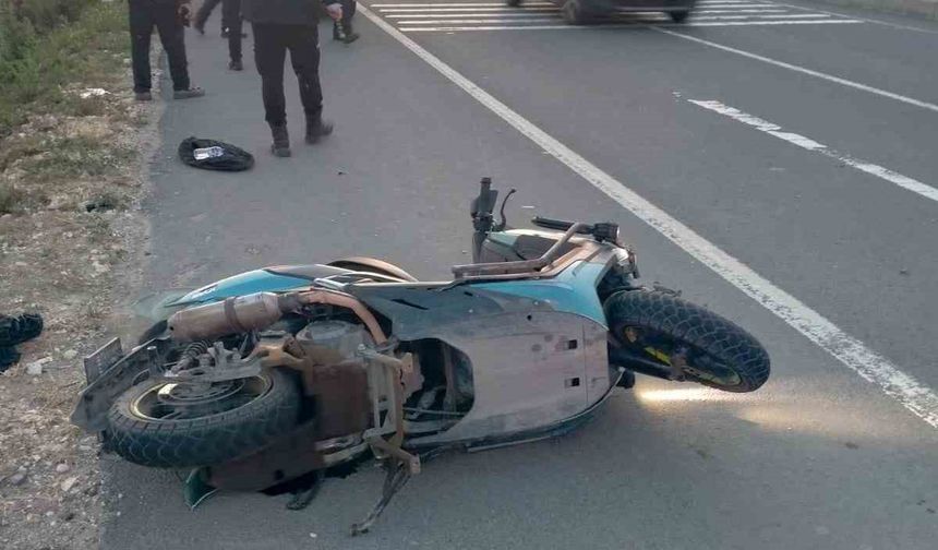Keşan’da tır ile çarpışan motosikletin sürücüsü yaralandı