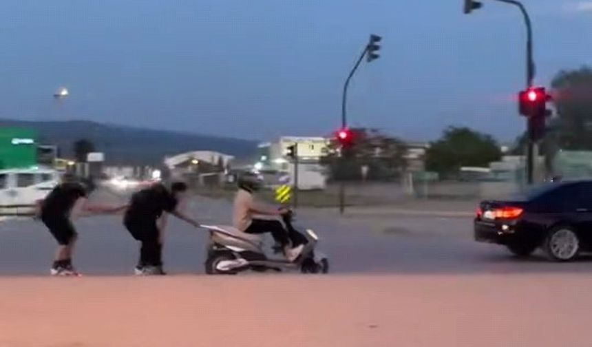 Patenli gençlerin tehlikeli yolculuğu kamerada