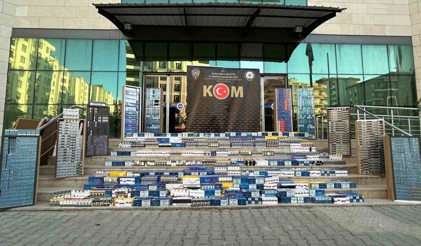 Şanlıurfa’da 19 bin 800 paket kaçak sigara ele geçirildi