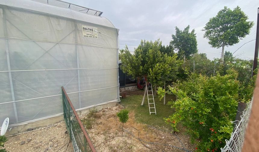 Serik’te kamyonet seraya daldı: 1 yaralı