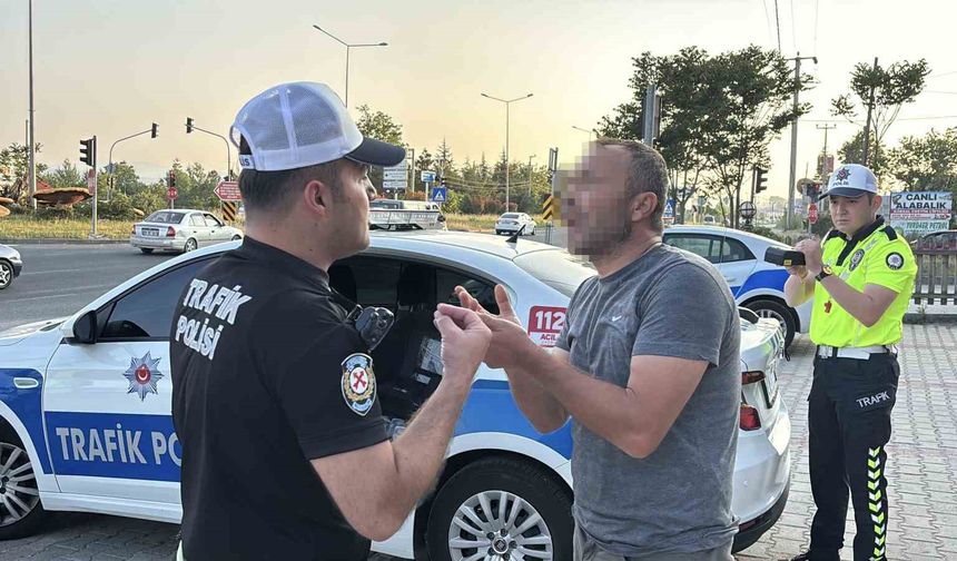 Bayram trafiğinde hem alkollü hem de ehliyetsiz sürücüye 50 bin TL ceza