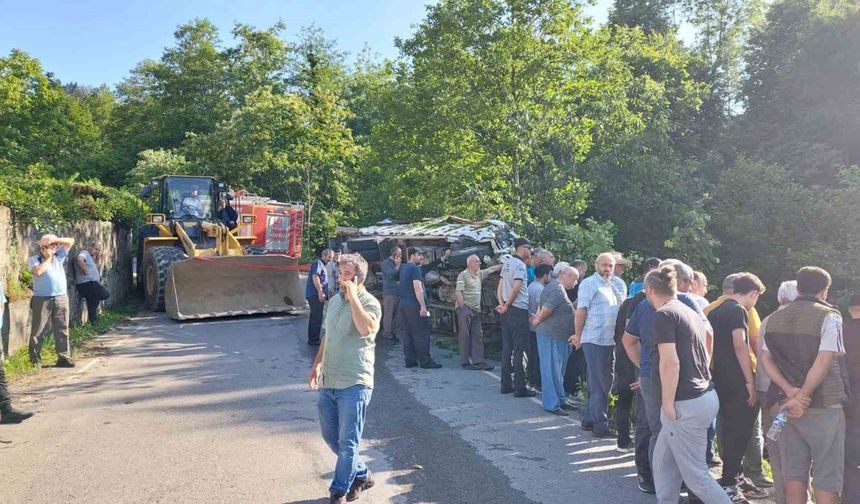 Çay yüklü kamyonet devrildi: 8 yaralı