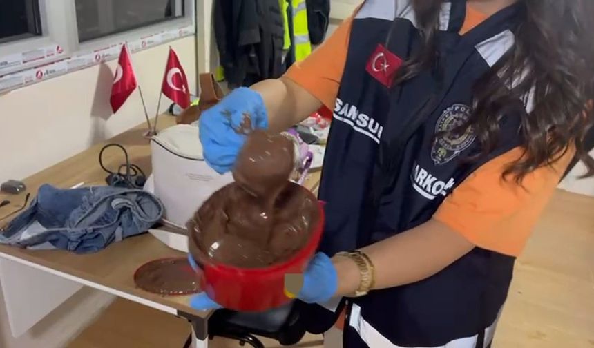 Çikolatanın içine gizlenmiş uyuşturucu ele geçirildi