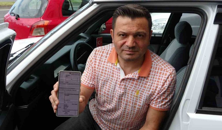 Park halindeki otomobile 800 kilometre uzaktan trafik cezası yazıldı