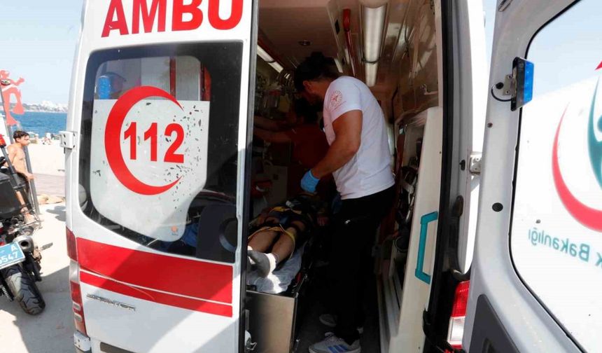 Varyanttan aşağı atılan scooter 15 yaşındaki çocuğun başına düştü