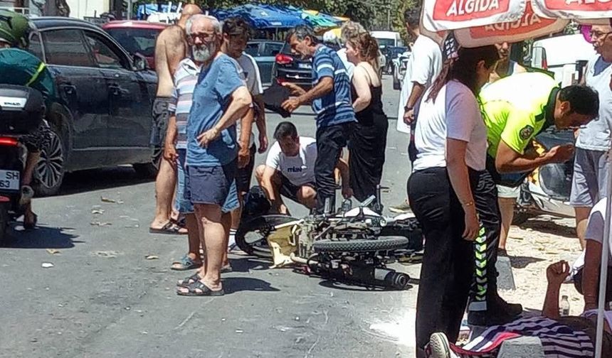 Erdek’te motosikletler çarpıştı: 2 yaralı