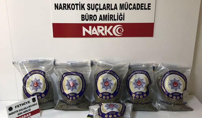 Fethiye’de yasaklı madde ticaretine karşı operasyon