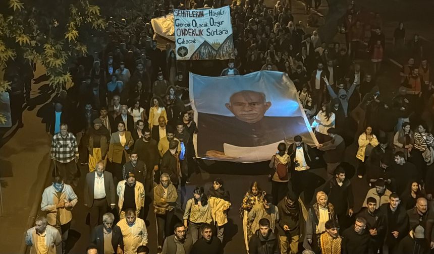 Öcalan yürüyüşünde polise tepki çeken sözler