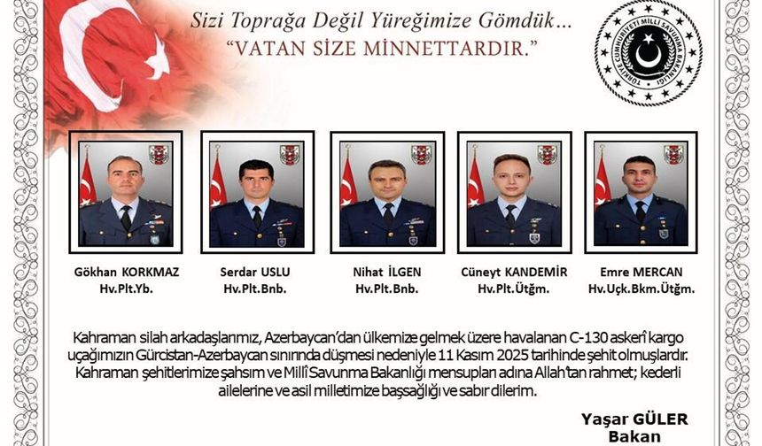 Şehitlerimizin naaşı Türkiye'ye ulaştı