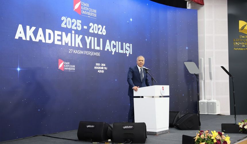 Bakan Yerlikaya İKÇÜ'de akademik açılış törenine katıldı