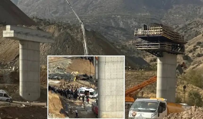 Diyarbakır’da viyadük inşaatında çökme: Ölü ve yaralılar var