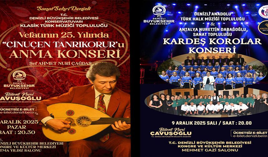 Denizli Büyükşehir’den sanat dolu iki gece