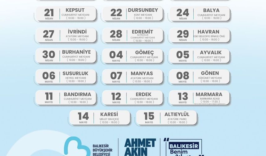 Can Dost Yerinde Hayvan Bakım ve Tedavi Aracı’nın Nisan-Mayıs programı belli oldu