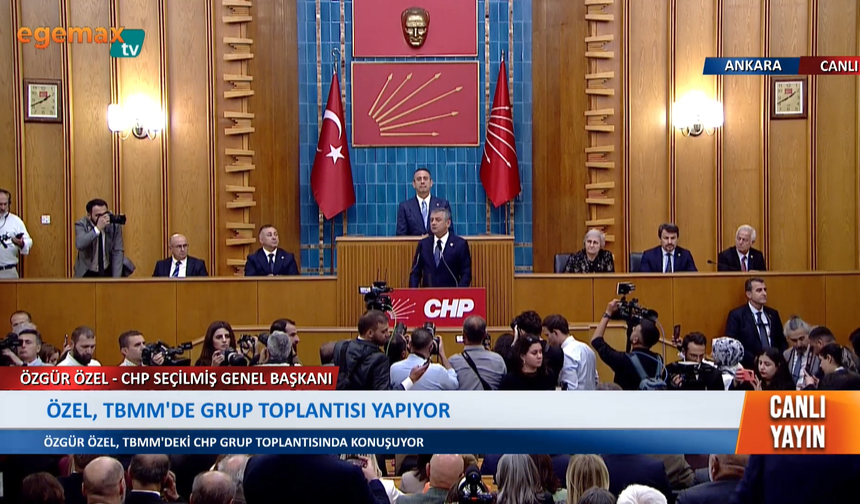 Özgür Özel TBMM Grubunda konuştu