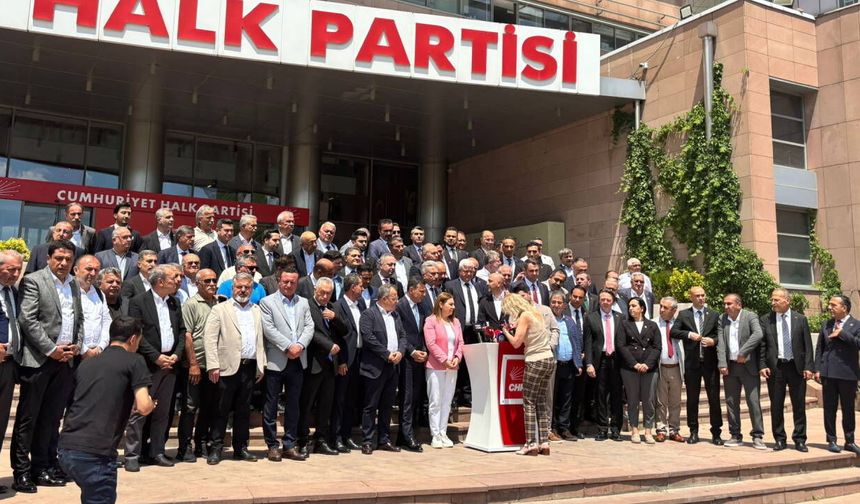 CHP'li başkanlar Genel Merkezde açıklama yaptı