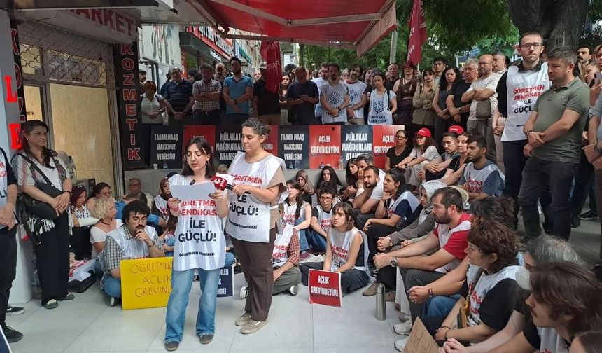Özel sektör öğretmenleri açlık grevini bitirdi