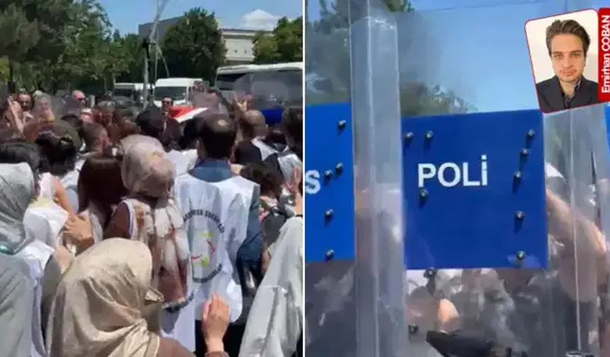 Öğretmenlerin yürüyüşüne polis müdahalesi
